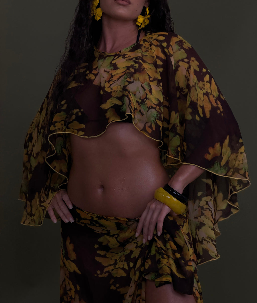 Golden Palm Cape | Abstract Print