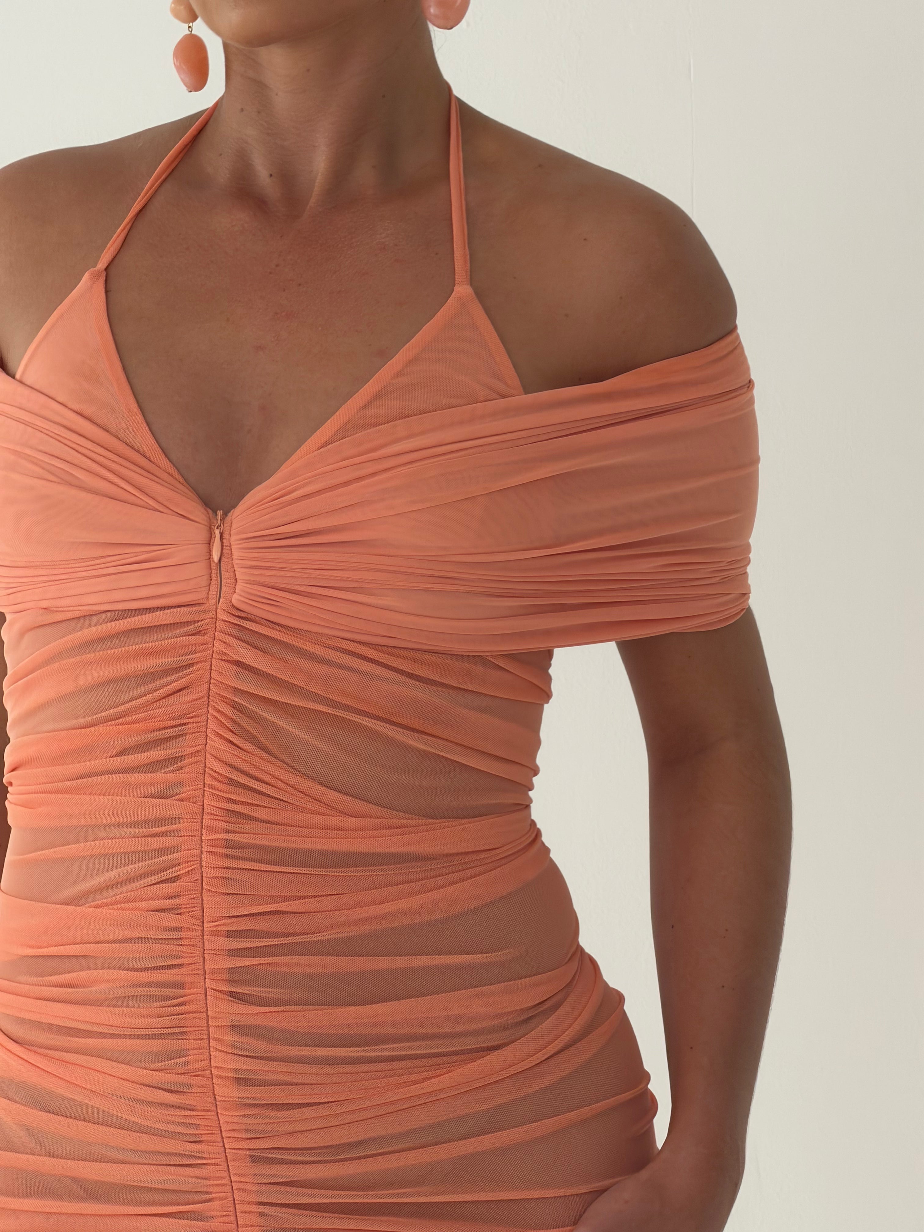 Solara Midaxi Dress | Coral